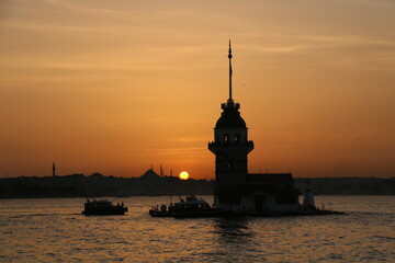 Wonderful Sunset Istanbul Maiden's Tower