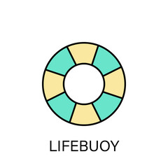 lifebuoy sea outline icon. Signs and symbols can be used for web, logo, mobile app, UI, UX