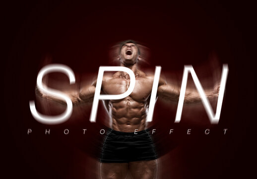 Spin Photo Effect Mockup