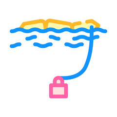 Obraz premium hydro electric generator color icon vector illustration