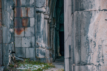 old wooden door in house
