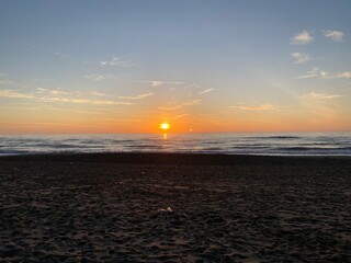 sunset on the beach