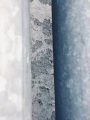 snow on window