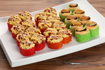 sushi on a plate