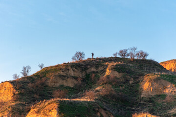 Fototapeta na wymiar Rocky hills during sunset