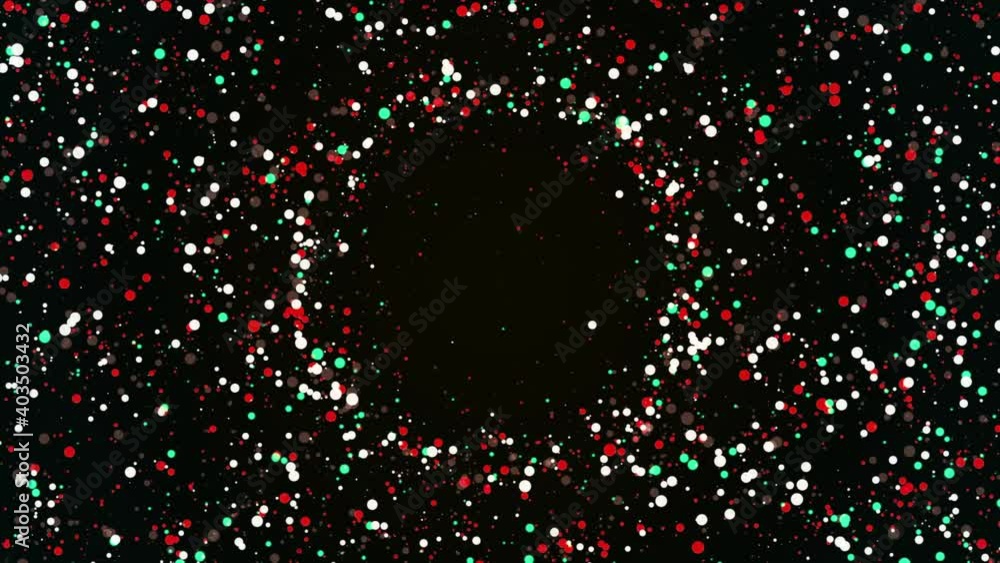 Poster abstract visualization of a black holein outer space. animation. ring created by millions of colorfu