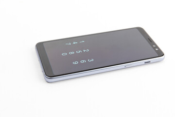 cyber security - a cellphone pin pad illustrating device security