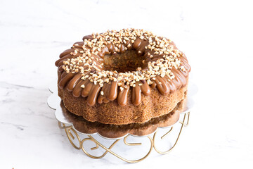 Arequipe donut on a plate