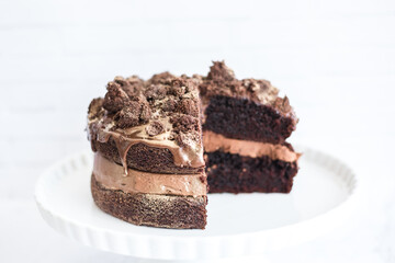 chocolate cake on a plate