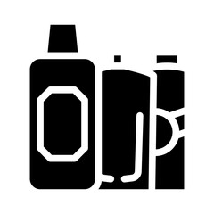 peeling ge, soap and face scrubs glyph icon vector illustration