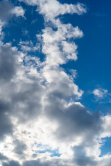 Obraz premium Dramatic sky with thunderclouds and hidden sun