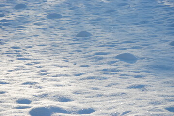 Paysage enneigé, neige