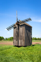 old wooden windmill