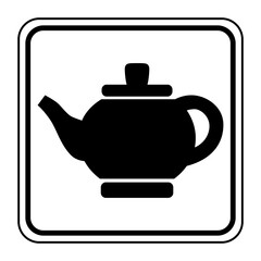 Logo théière. Boissons chaudes.