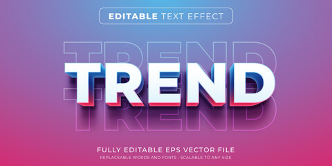 Editable text effect in modern trend style - obrazy, fototapety, plakaty