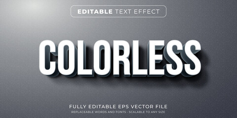Editable text effect in plain colorless text style