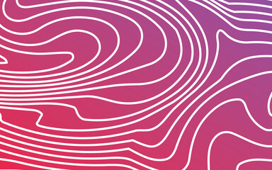 Vector illustration of an abstract background. Background of different lines on a pink background