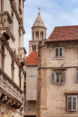 Split. Old stone medieval tower.