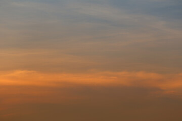 Sky and clouds after sunset,twilight sky background.