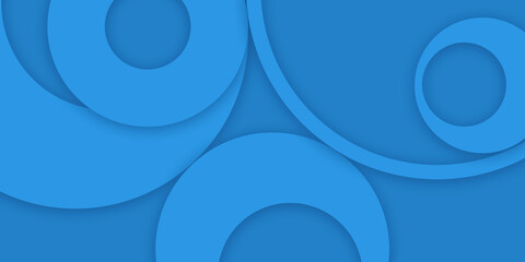 3D Blue Circle Abstract Background 