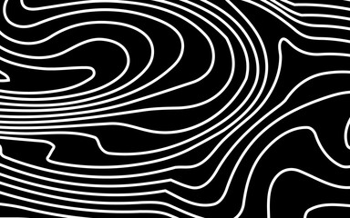 Vector illustration of an abstract background. Background of different white lines on a black background
