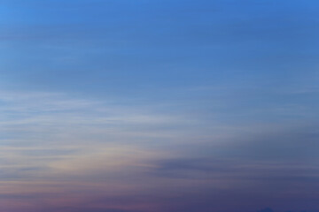 Sky and clouds after sunset,twilight sky background.