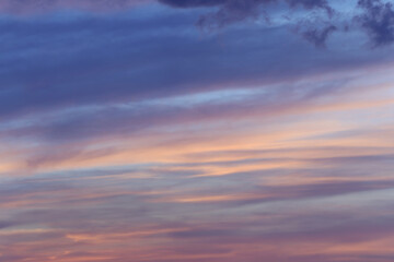Naklejka premium Sky and clouds after sunset,twilight sky background.
