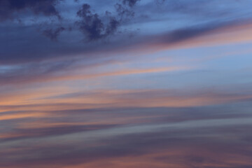 Sky and clouds after sunset,twilight sky background.