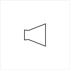 black sound speaker icon on white background, vector illustration