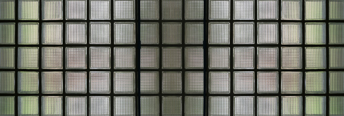 Panorama Glass block walls for the design background.