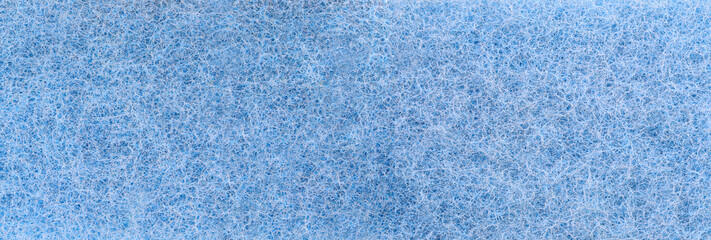 Panorama Blue Plastic fibers Texture background.