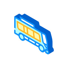 electric bus public transportat isometric icon vector illustration