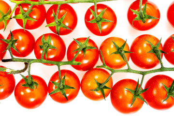 bunch of cherry tomatoes close-up