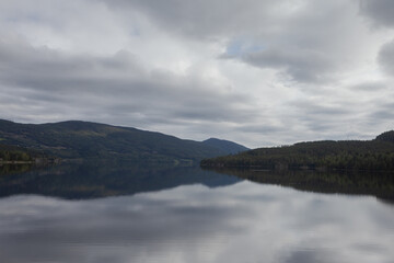 perfect lake Reflection in norway