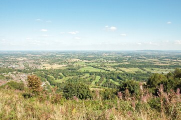 Fototapeta na wymiar On top of the Malvern hills of England