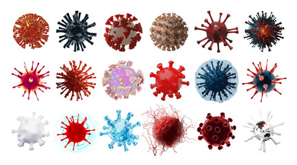 New covid-19 conoravirus outbreak. 3D illustration