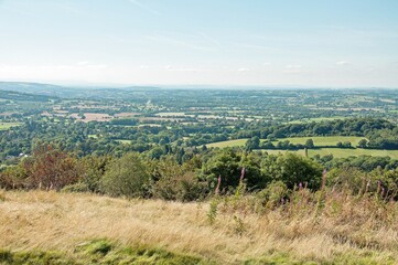 Fototapeta na wymiar Blue skies over the Malvern hills of England