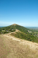 Blue skies over the Malvern hills of England