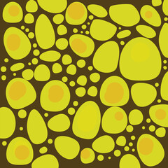 animal print green bubbles background vector design