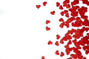 many red hearts on white background, valentine's day