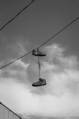 Shoes Hanging from Wire