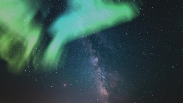 Aurora Solar Storm Perseid Meteor Shower Milky Way Galaxy Time Lapse 05