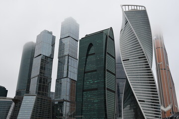 Obraz premium Magnificent Moscow City in Russia - skyscrapers