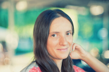 Fototapeta premium Portrait of a beautiful young woman 