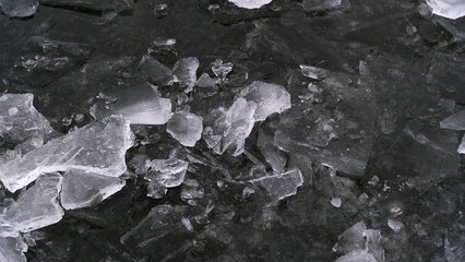 Ice on the river. Abstract background image for web design