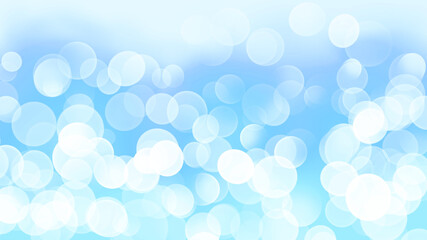 白色の光ぼけと水色と青色の爽やかな抽象的な背景イメージ素材
