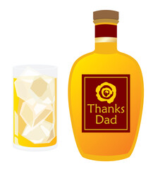 父の日のウイスキーのイラスト