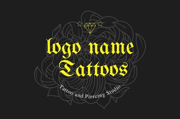 Tattoo studio black card