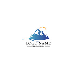 Fototapeta na wymiar mountain landscape logo vector, industrial, business