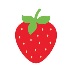 Vector Strawberry Flat Design Illustration